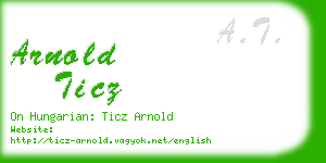 arnold ticz business card